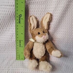 Boyds Collection Archive Series Brown Bunny Rabbit Plush Gold Bow Vintage 9 inch